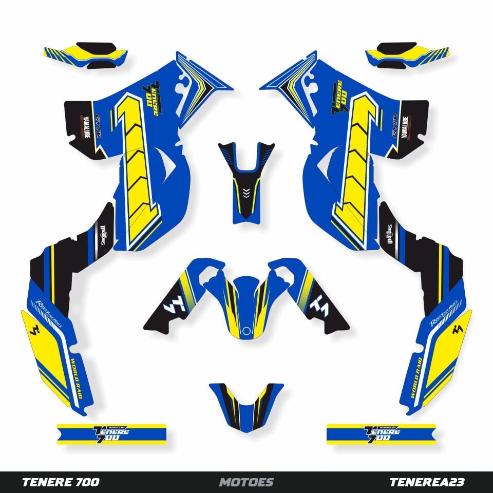 YAMAHA TENERE 700 İÇİN GRAFİK SETİ Tenere 700 - 2024 - Standart Matte