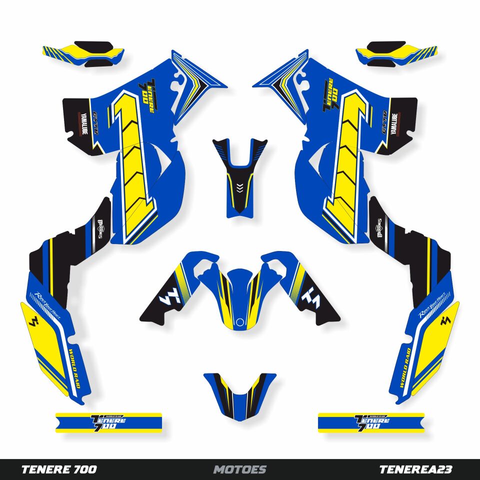 YAMAHA TENERE 700 İÇİN GRAFİK SETİ Tenere 700 Rally - 2020 - Standart Gloss