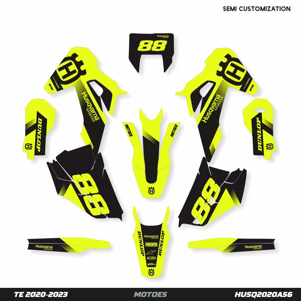 Husqvarna Modelleri için Grafik Kiti TC-FC 2023-2024 - Standart Parlaklık
