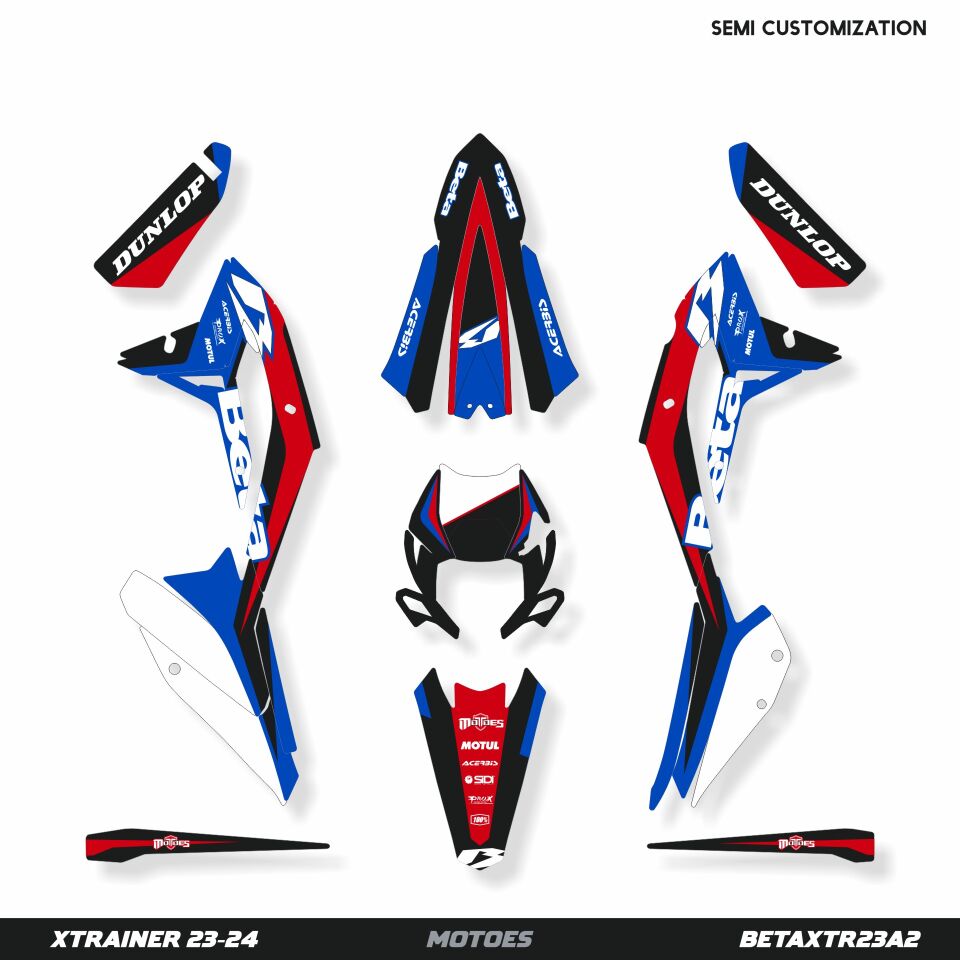 Beta XTrainer Modelleri için Grafik Kiti 2020-2022 RR - Standart Parlaklık