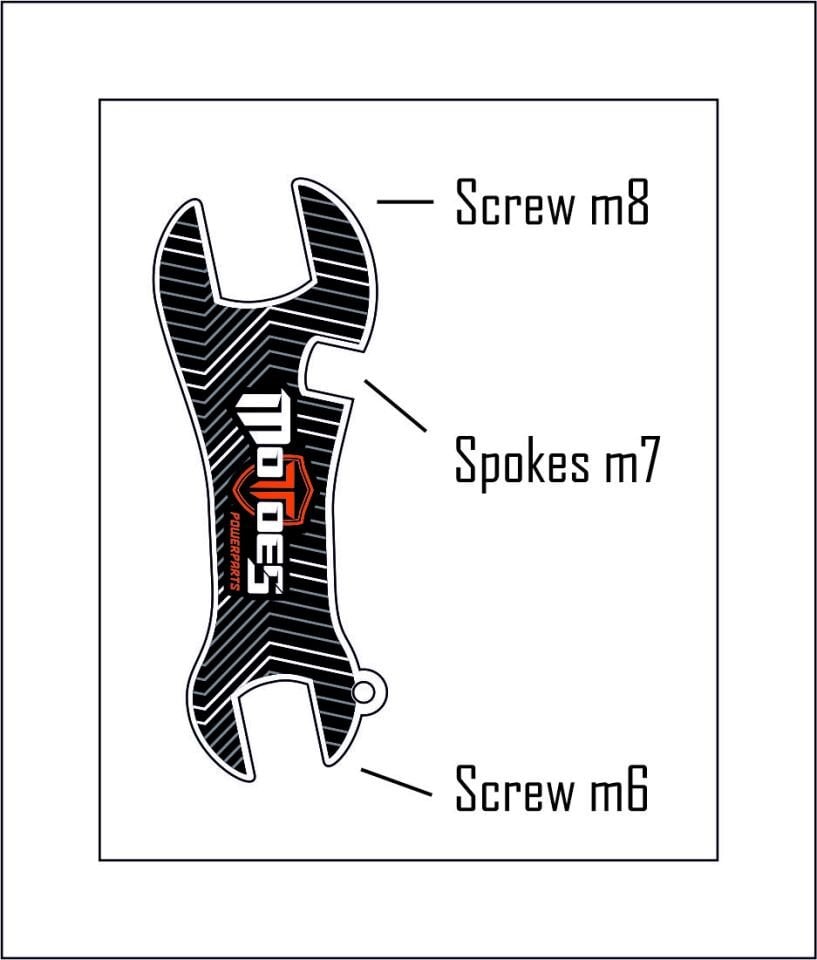 Mini Anahtar ve Jant Teli Aleti M6 - M8 / Bel Çantanızda Olması Gereken