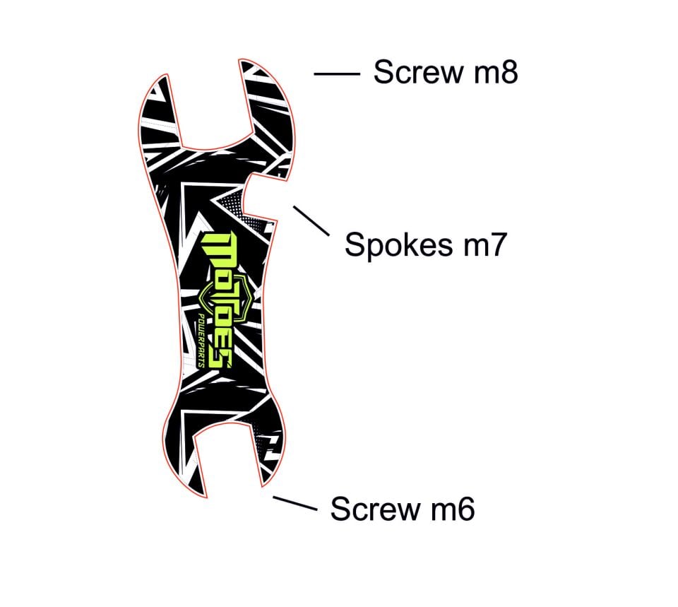 Mini Wrench and Spoke Tool M6 - M8 / Must Have in Your Waist Bag