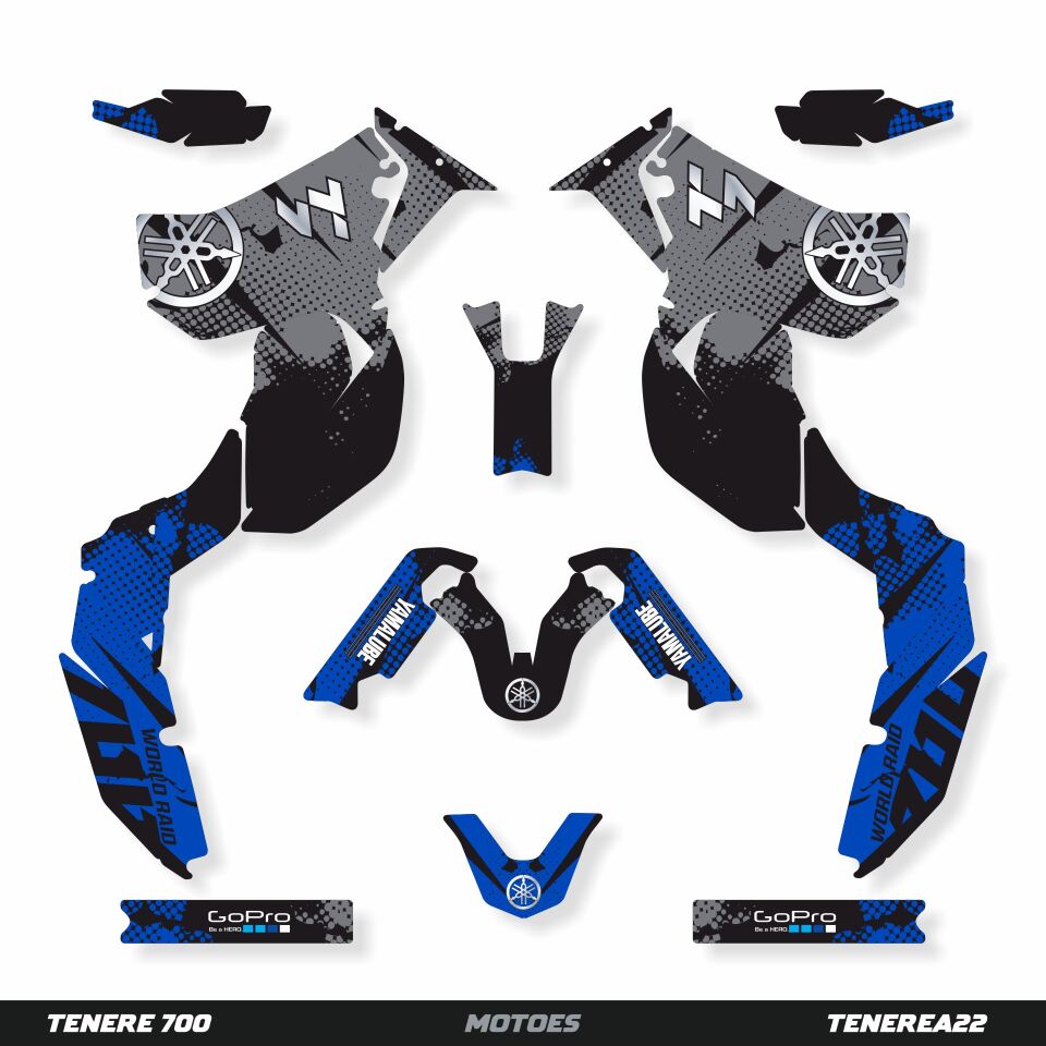 YAMAHA TENERE 700 İÇİN GRAFİK SETİ Tenere 700 - 2025 - Standart Gloss