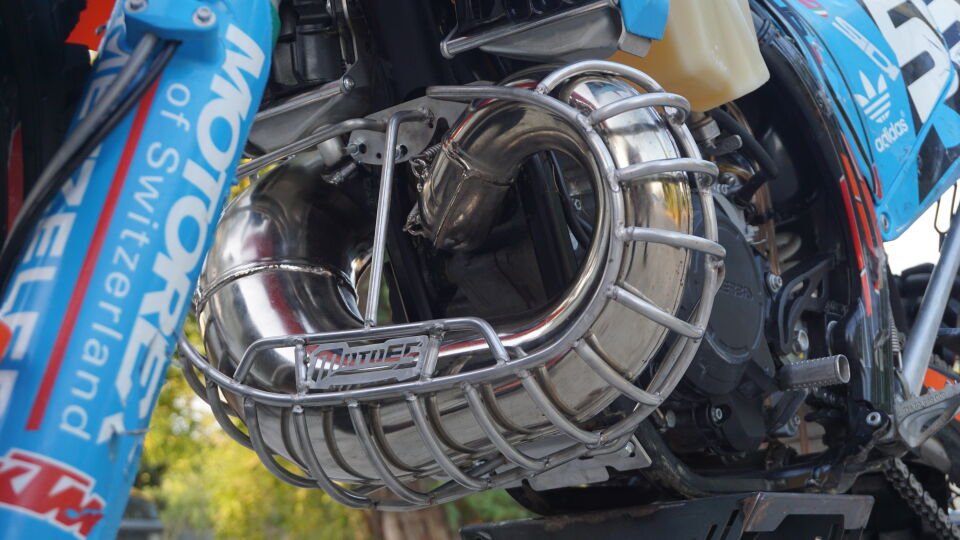 Motorcycle crash plate with pipe protector for Husqvarna TX-TE 2020-2023 models