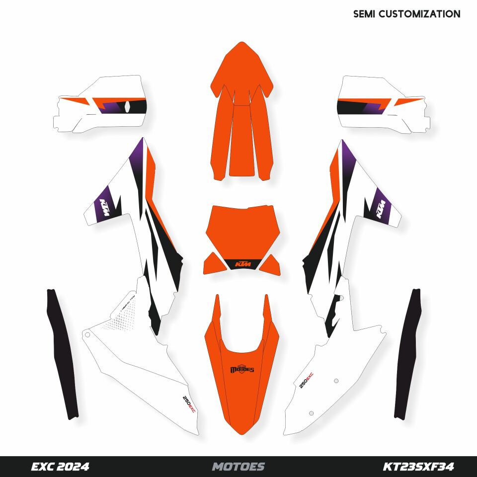 KTM Modelleri için Grafik Kiti - Pure Form SX 65 2016-2023 - Standart Mat - Seçenek 2