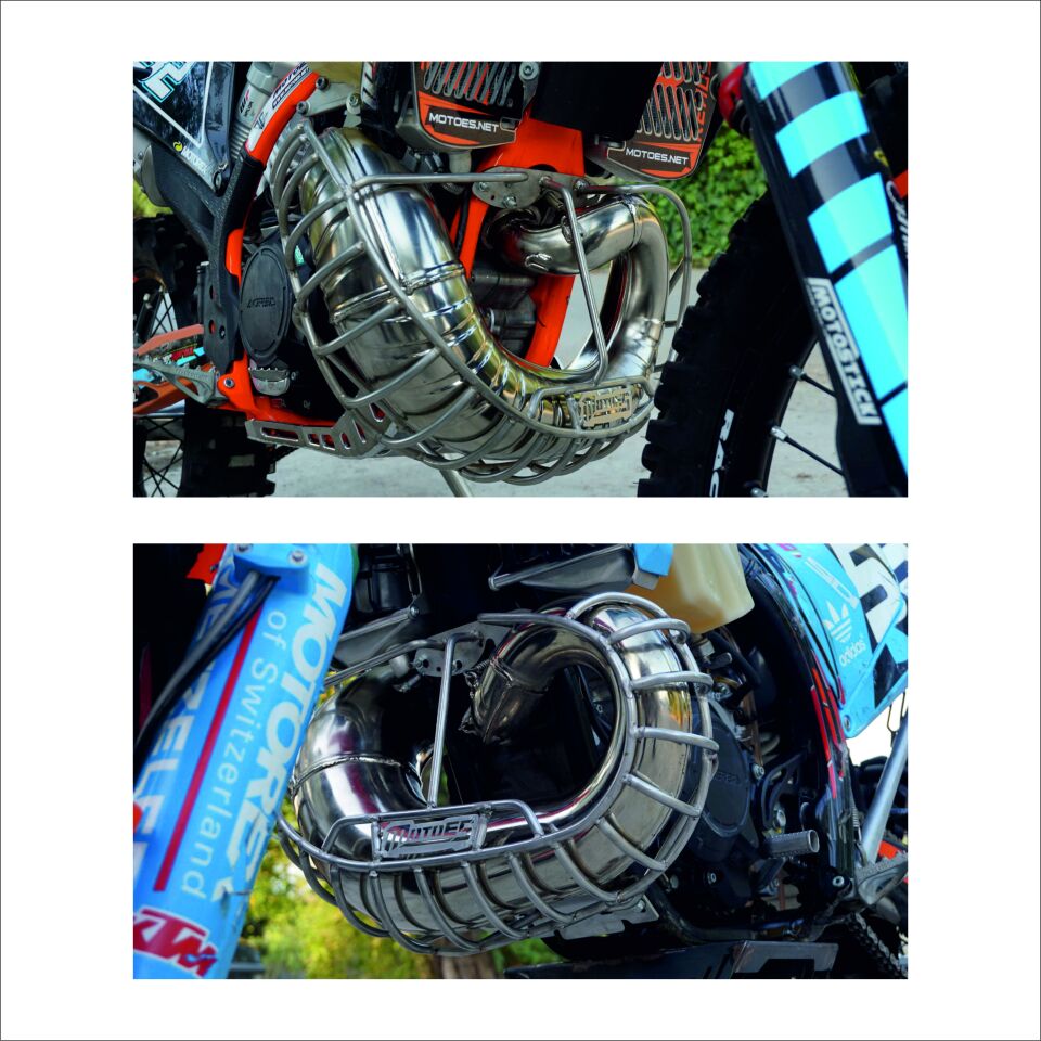 Motorcycle crash plate with pipe protector for Husqvarna TX-TE 2020-2023 models