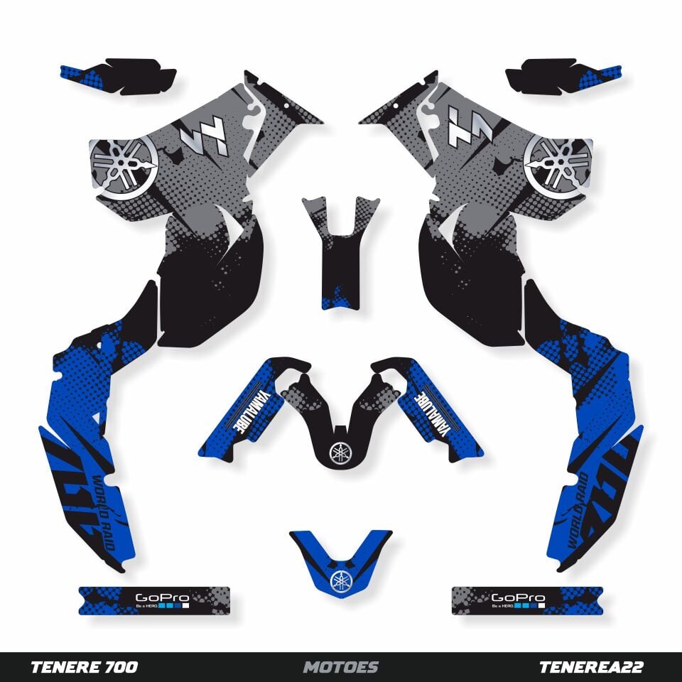 YAMAHA TENERE 700 İÇİN GRAFİK SETİ Tenere 700 Rally - 2020 - Standart Gloss