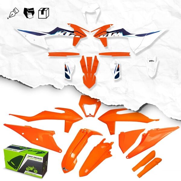 KTM 2020-2023 Montaja Hazır Sticker Uygulanmış Plastik Seti