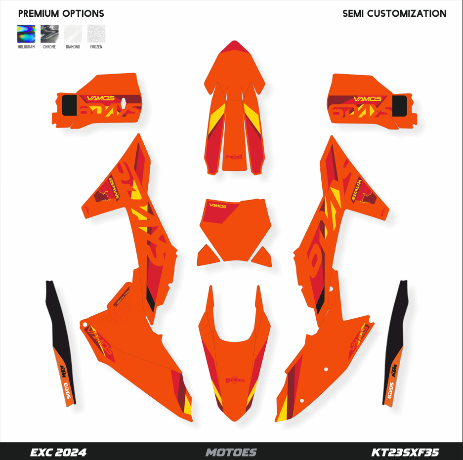 KTM 2024-2025 Model SIX DAYS FROZEN KAPLAMA STICKER SET