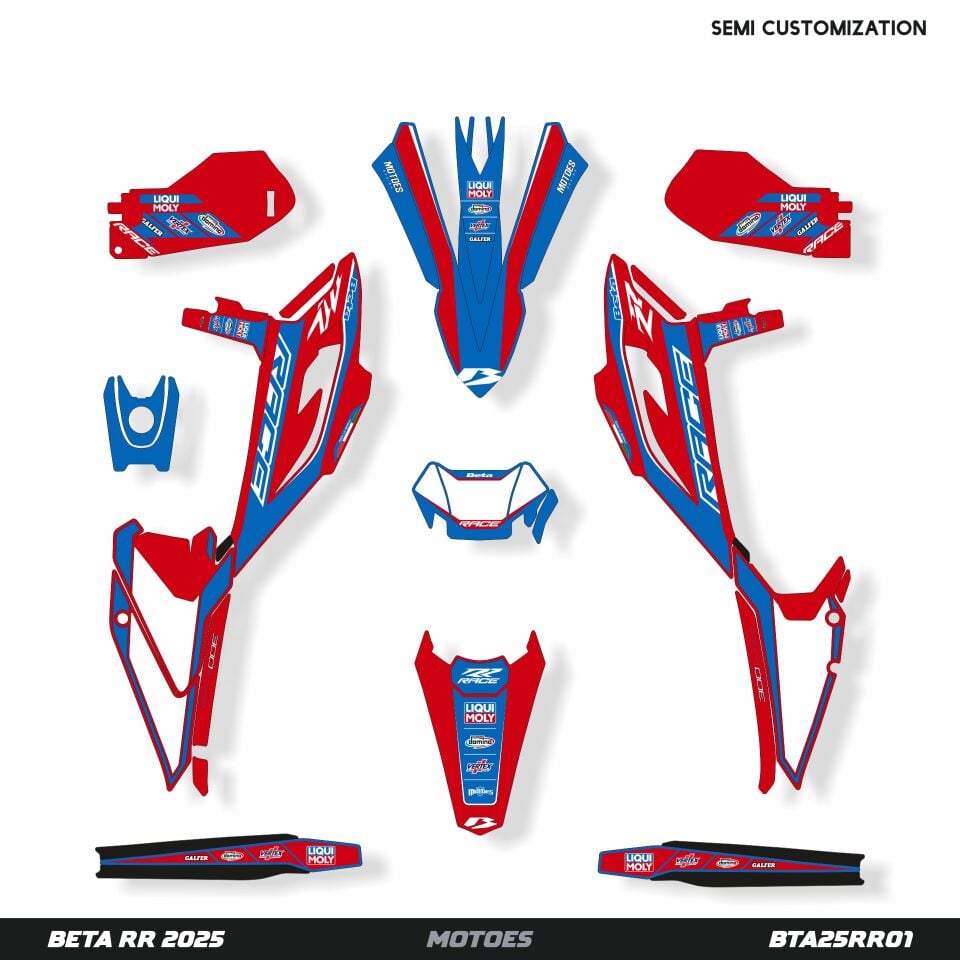 Beta RR Modelleri için Grafik Kiti 2025 RR Race - Standart Gloss