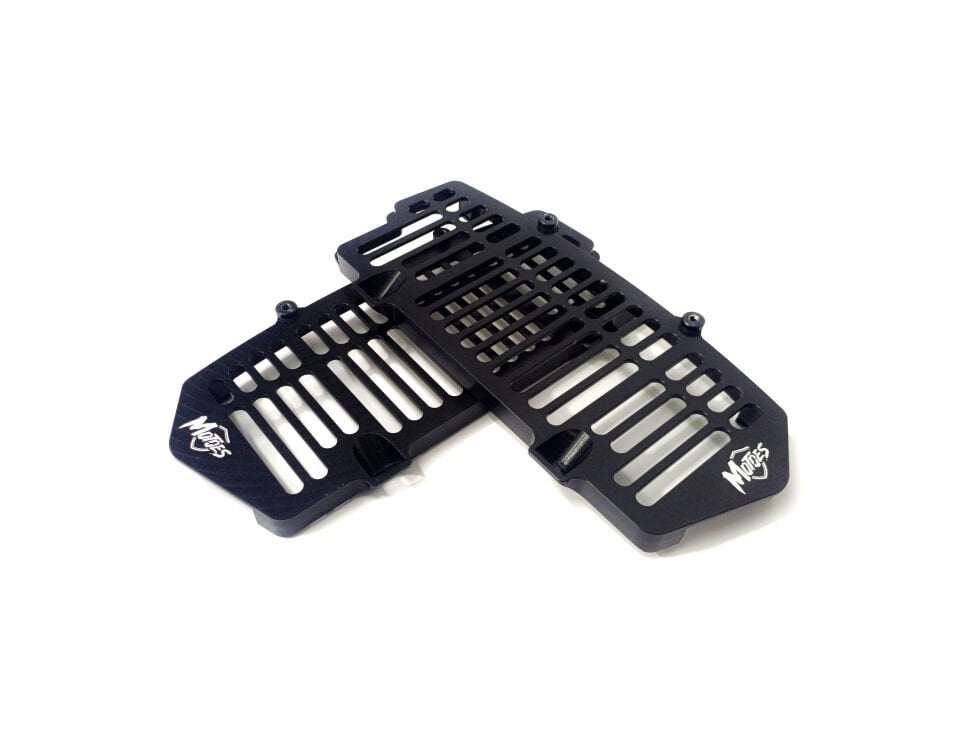 Black, Solid Aluminum Sheet CNC Machined Radiator Guard for KTM/HUSQ/GASGAS