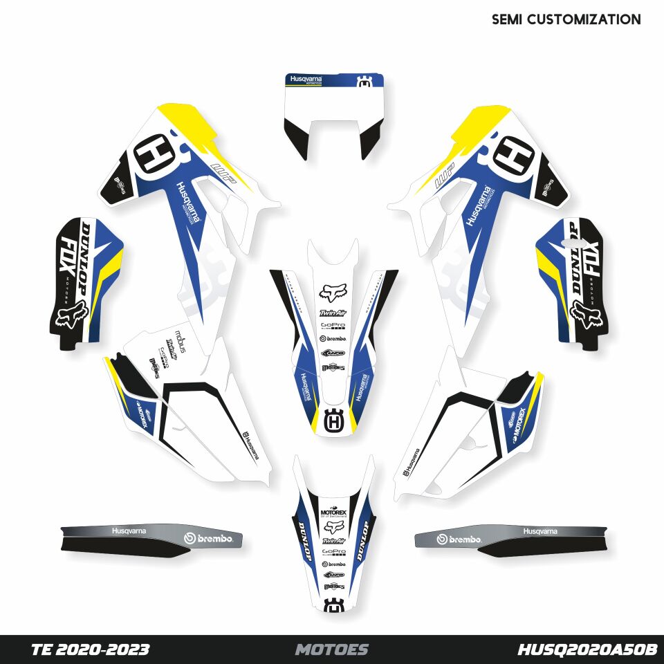 Husqvarna Modelleri için Grafik Kiti TE-FE 2020-2023 - Standart Mat - Seçenek 4
