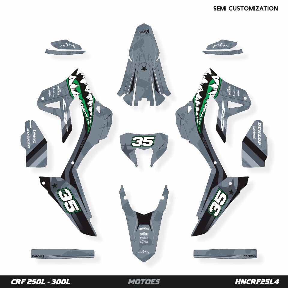 Honda CRF Modelleri için Grafik Seti CRF 450X 2005-2018 - Standart Gloss