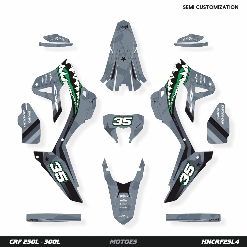 Honda CRF Modelleri için Grafik Seti CRF 250L 2025-2026 - Standart Matte