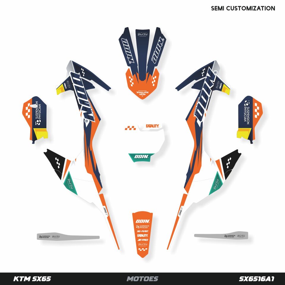 KTM SX65 Modeli için Grafik Kiti SX85 2018-2024 - Standart Matte