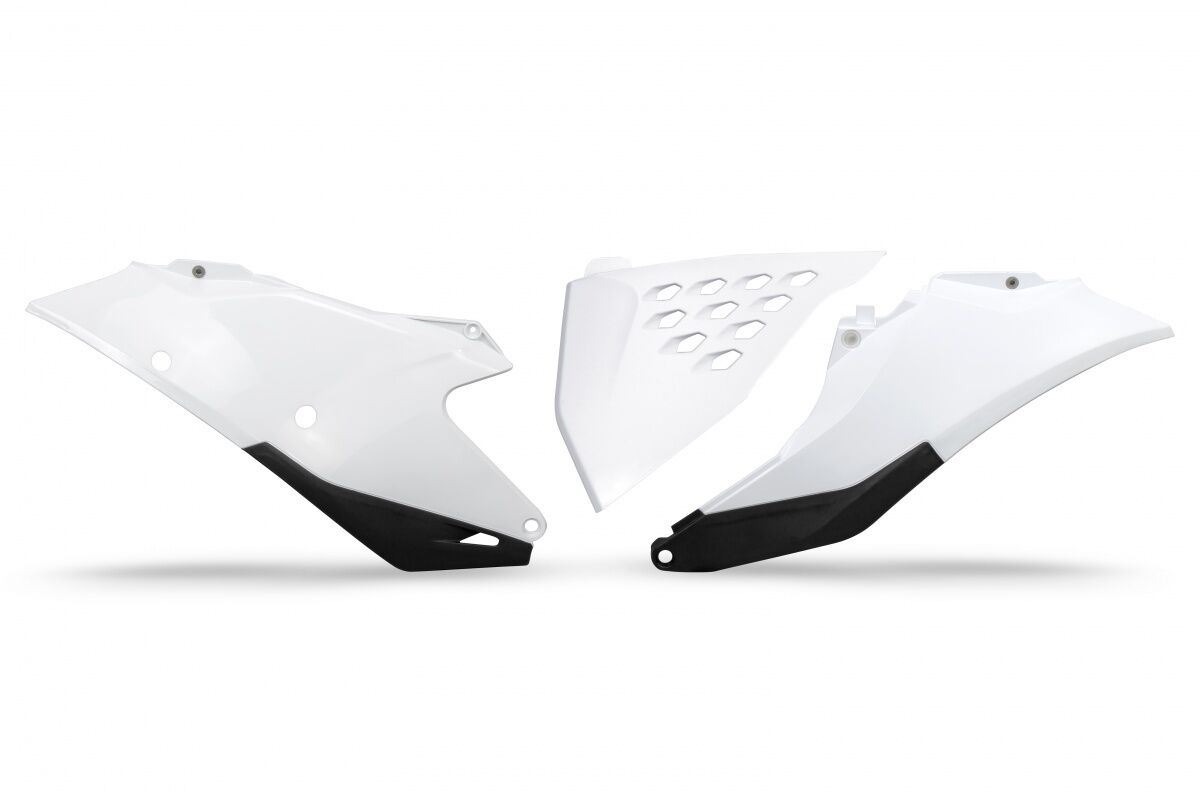 UFO PLAST Yan Numaratör Plastiği Beyaz Gas Gas MC - EC - EX 2021 - 2023 Modelleri İçin