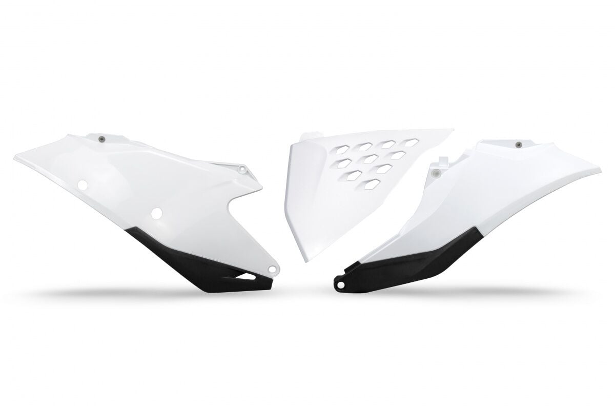 UFO PLAST Yan Numaratör Plastiği Beyaz Gas Gas MC - EC - EX 2021 - 2023 Modelleri İçin