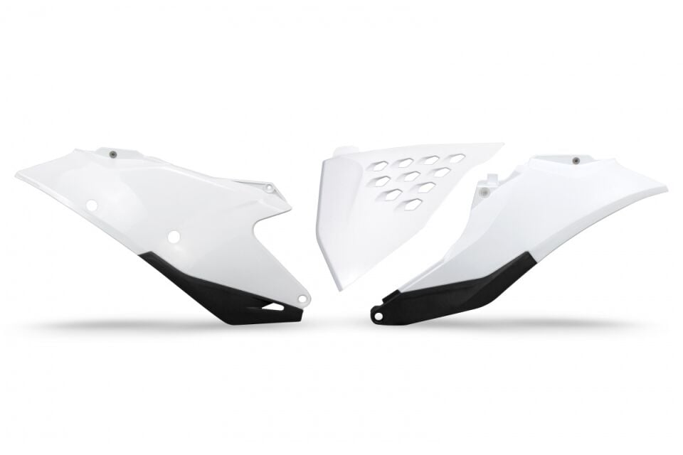 UFO PLAST Yan Numaratör Plastiği Beyaz Gas Gas MC - EC - EX 2021 - 2023 Modelleri İçin