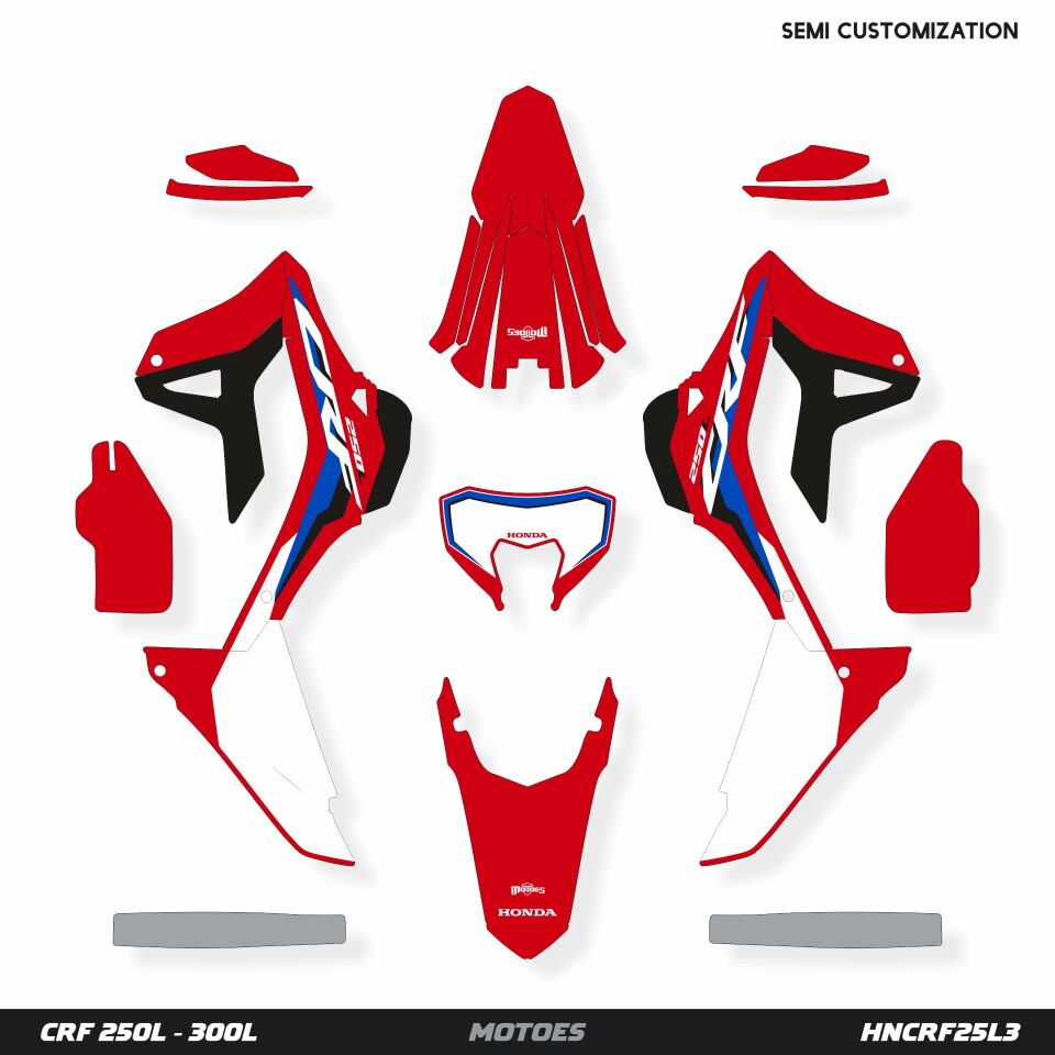Honda CRF Modelleri için Grafik Kiti CRF 250R 2010-2013 - Standart Gloss