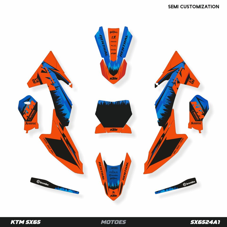 KTM SX65 Modeli İçin Grafik Kiti SX65 2016-2023 - Standart Gloss