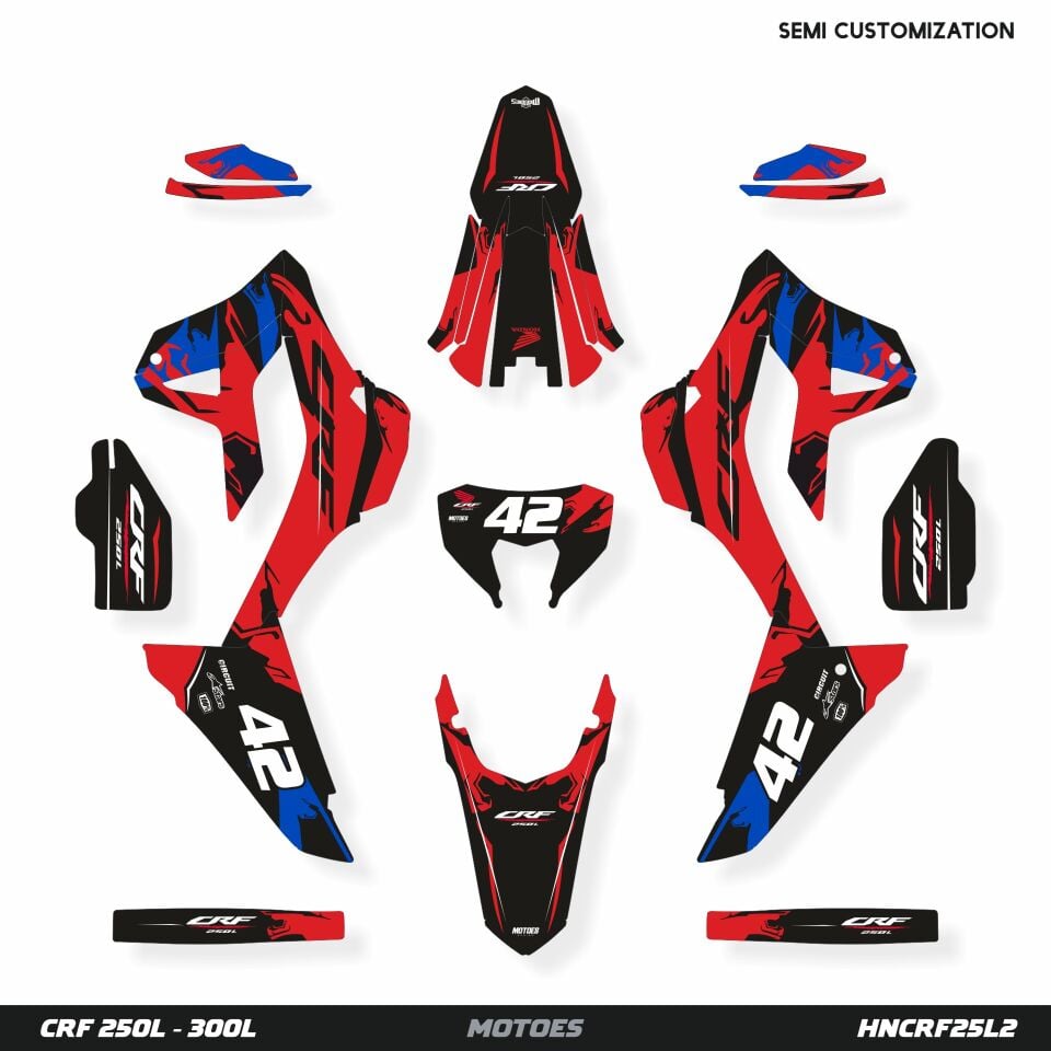 Honda CRF Modelleri için Grafik Kiti CRF 250X 2004-2020 - Standart Gloss