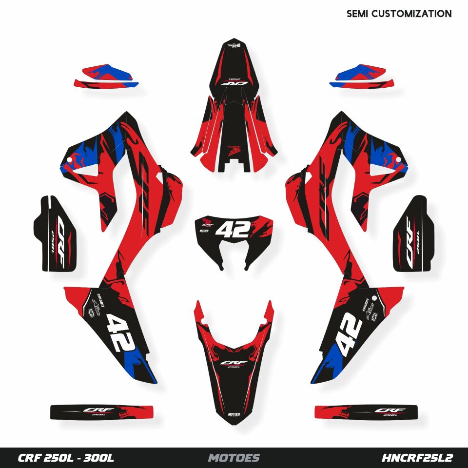 Honda CRF Modelleri için Grafik Kiti CRF 250L 2012-2020 - Standart Matte