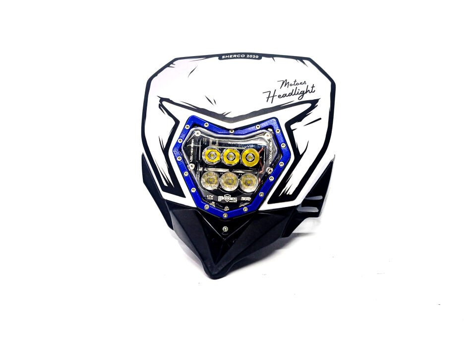 Motoes SHERCO 2012-2025 Yüksek Güçlü Led Far #000000:BLACK